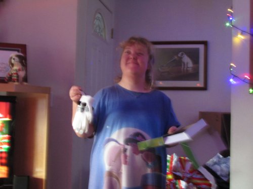 Melissa and Christmas present
